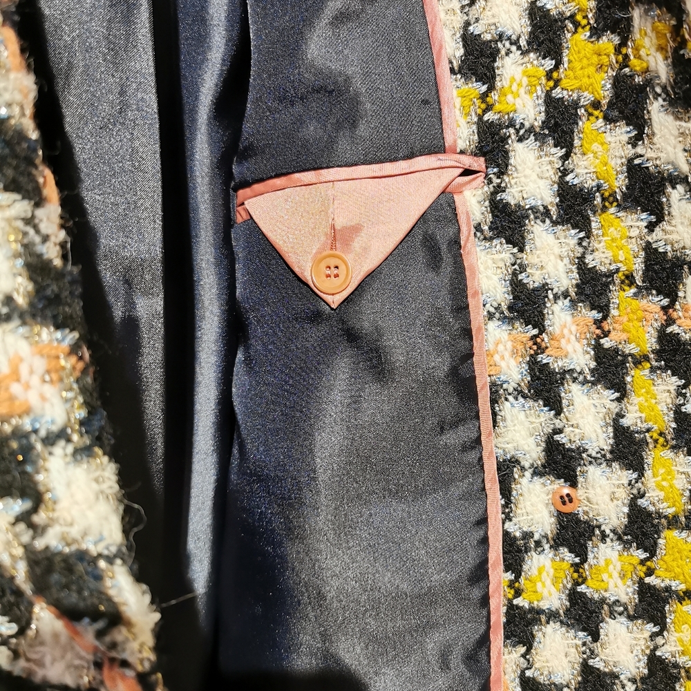J. Crew Collection Multicolor Houndstooth Wool Blend Coat - Picture 16 of 16